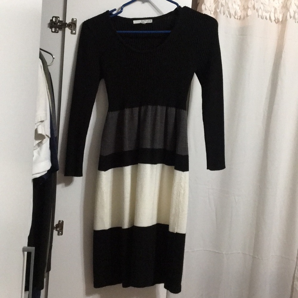 Cotton Black/White/Gray Dress